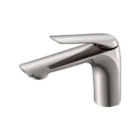 Brushed Nickel Hot and Cold Single Handle Bathroom Basin Faucet