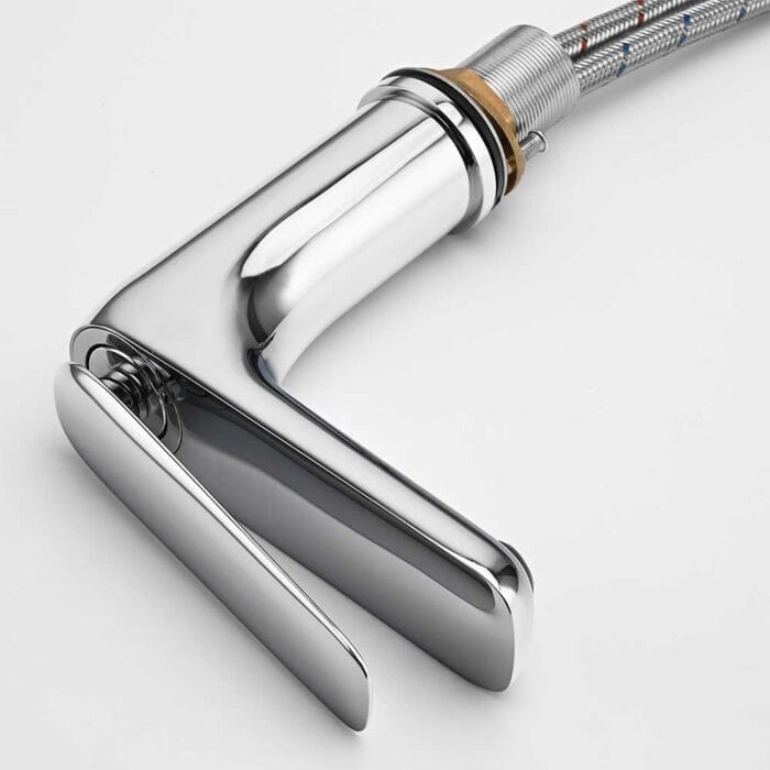 Hot and Cold Chrome Basin Faucet - Image 4