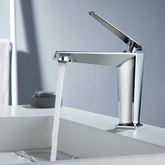 Chrome Prismatic Brass Basin Faucet - Image 2
