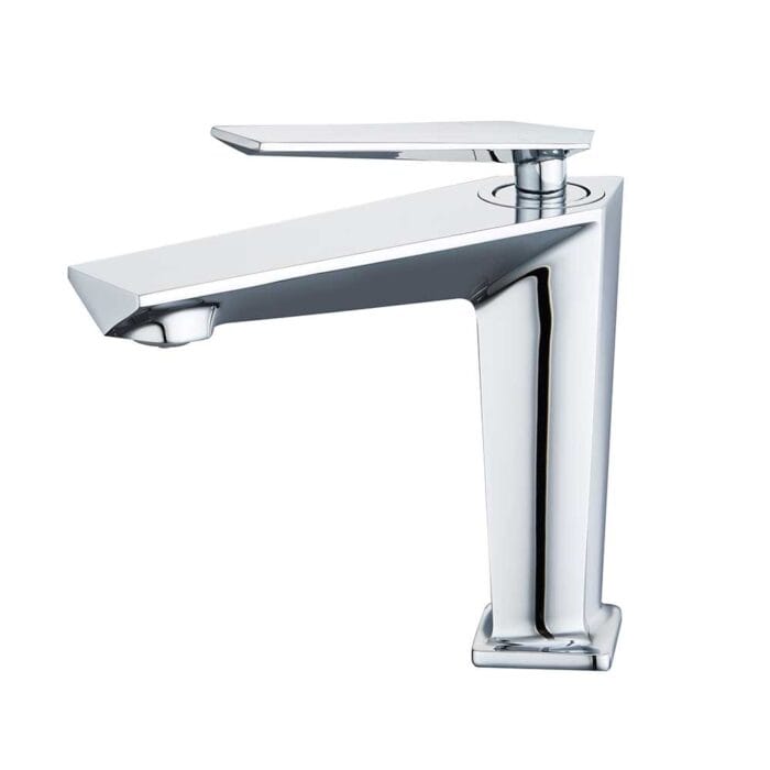 Chrome Prismatic Brass Basin Faucet