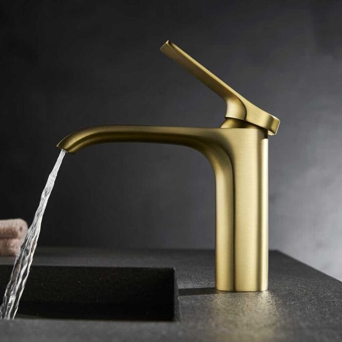 Gold Hot & Cold Bathroom Basin Faucet - Image 4