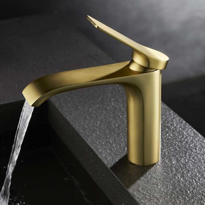 Gold Hot & Cold Bathroom Basin Faucet - Image 3