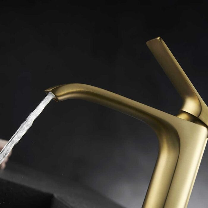 Gold Hot & Cold Bathroom Basin Faucet - Image 5