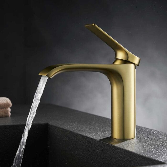 Gold Hot & Cold Bathroom Basin Faucet - Image 2
