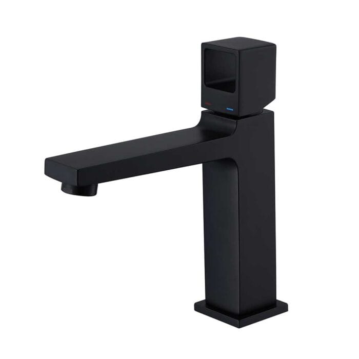 Square Brass Bathroom Basin Faucet - Image 2