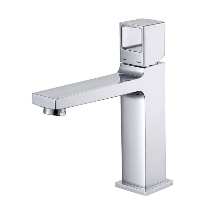 Square Brass Bathroom Basin Faucet