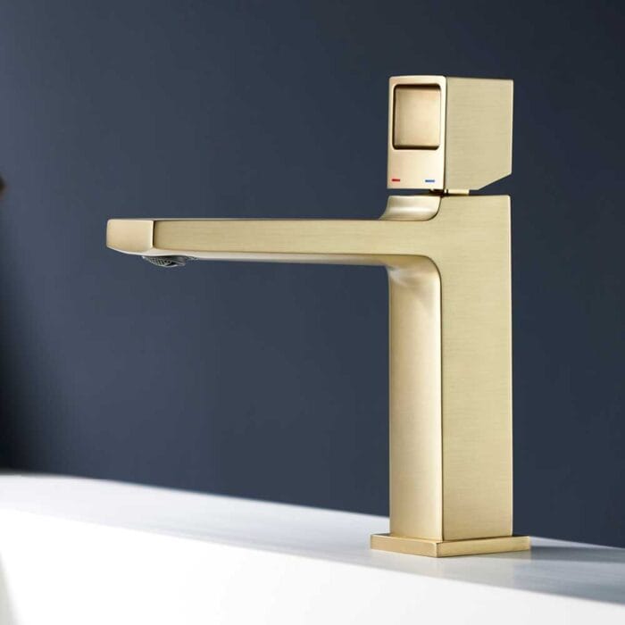 Square Brass Bathroom Basin Faucet - Image 4