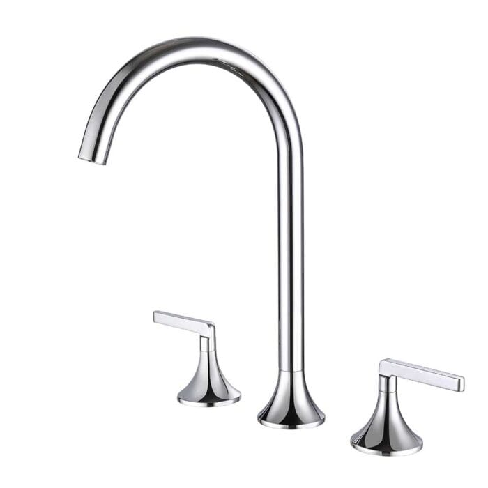 Chrome Widespread Basin Faucet