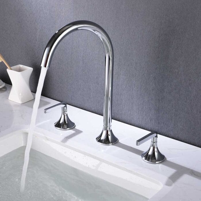 Chrome Widespread Basin Faucet - Image 3