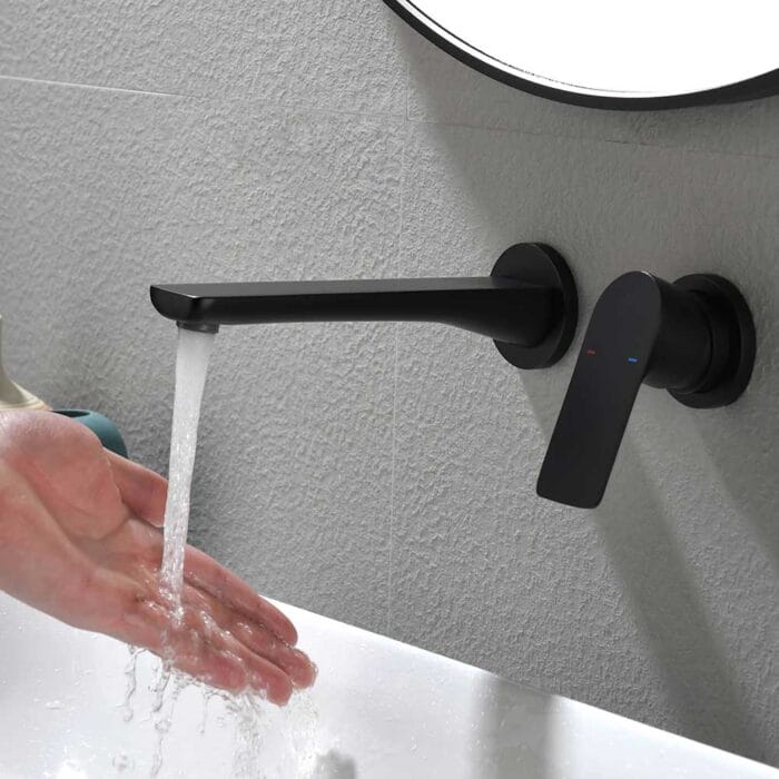 Black Wall Mounted Basin Faucet - Image 2