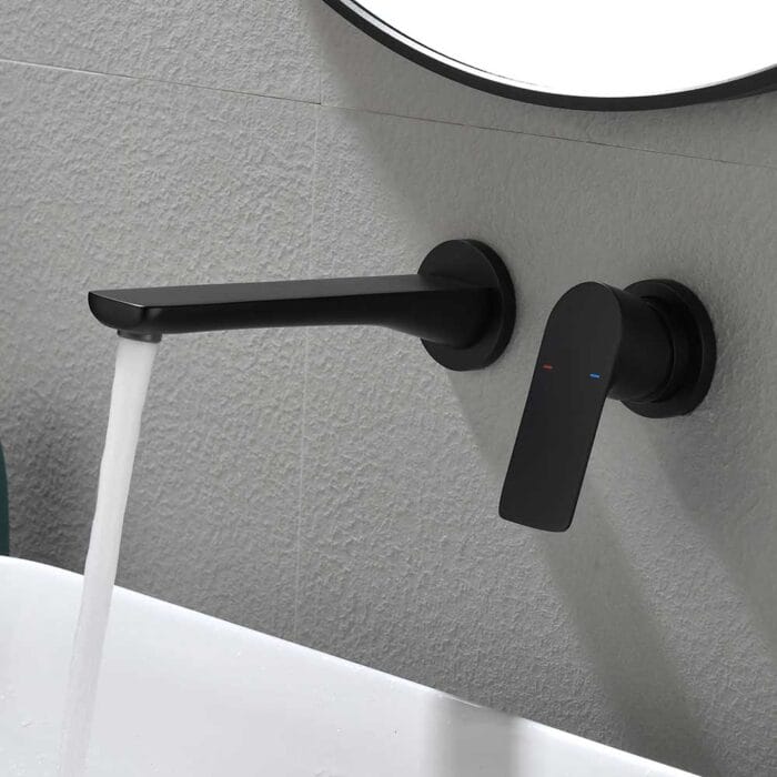 Black Wall Mounted Basin Faucet