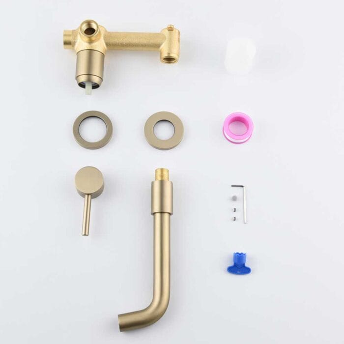 Gold Wall Mounted Basin Faucet - Image 9