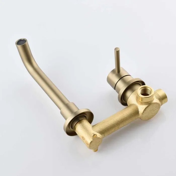 Gold Wall Mounted Basin Faucet - Image 7