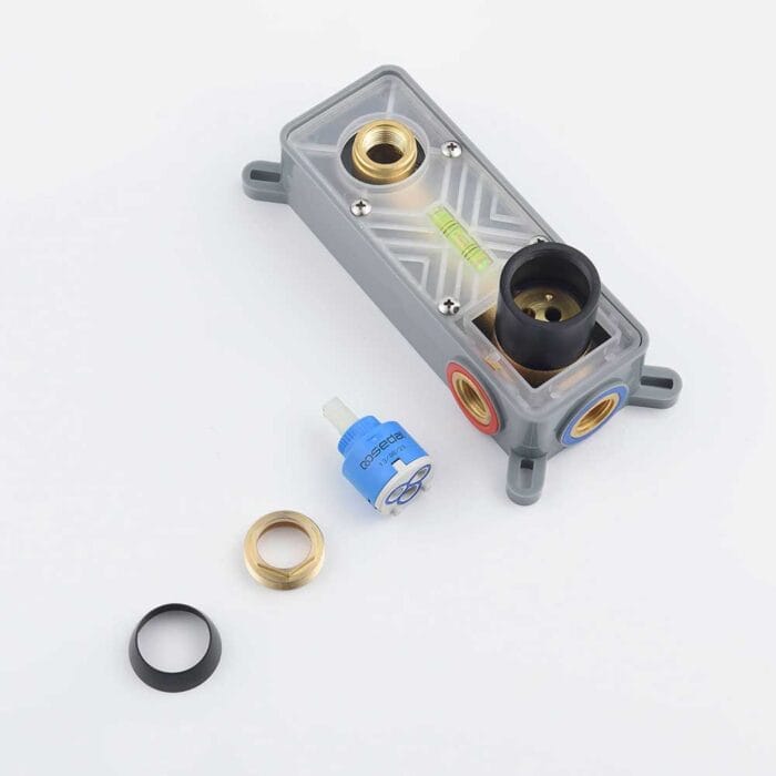 Black Hot & Cold Wall Mounted Basin Faucet - Image 7