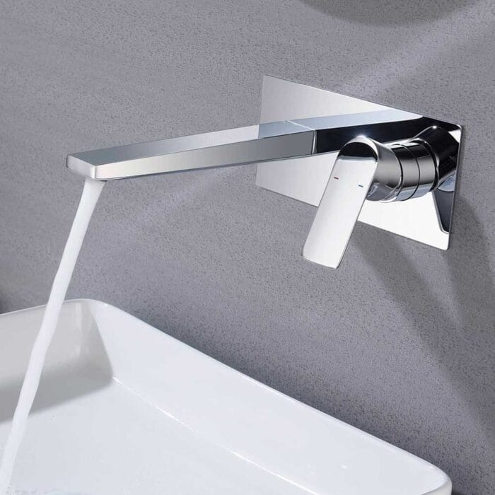 Hot & Cold Brass Wall Mounted Basin Faucet - Image 2