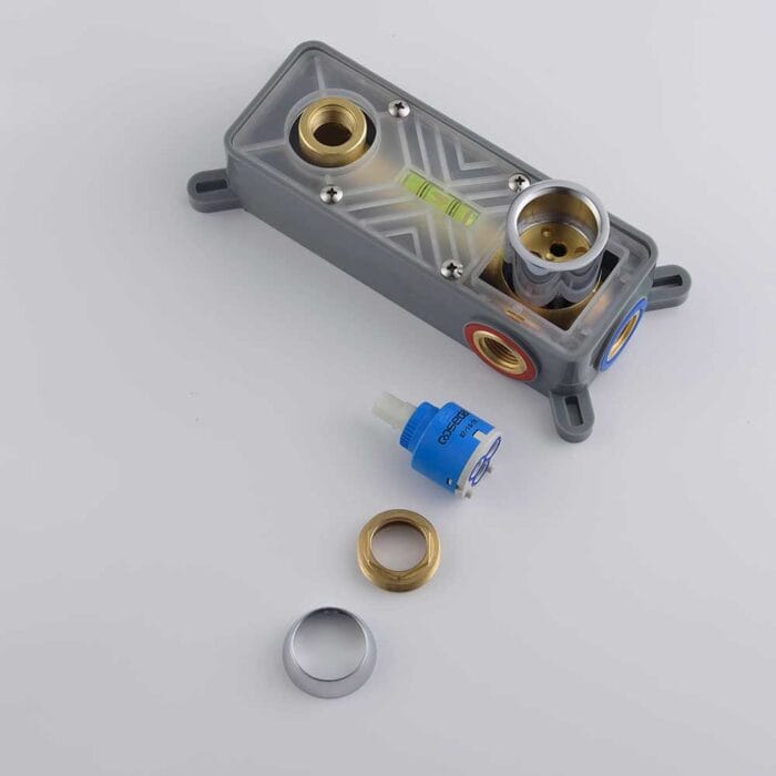 Hot & Cold Brass Wall Mounted Basin Faucet - Image 6
