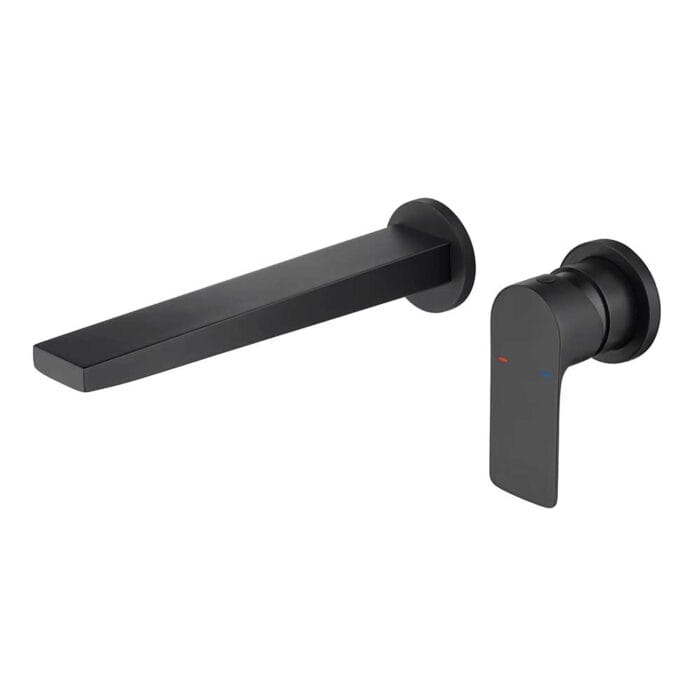 Black Hot & Cold Wall Mounted Bathroom Faucet