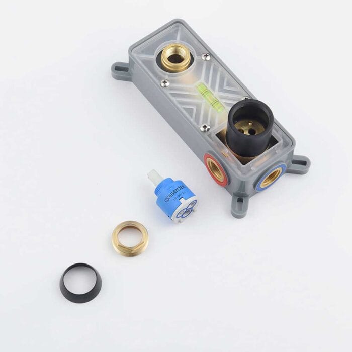 Black Hot & Cold Wall Mounted Bathroom Faucet - Image 12