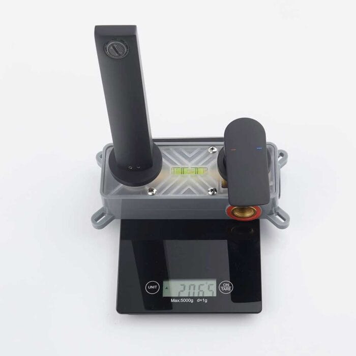 Black Hot & Cold Wall Mounted Bathroom Faucet - Image 9