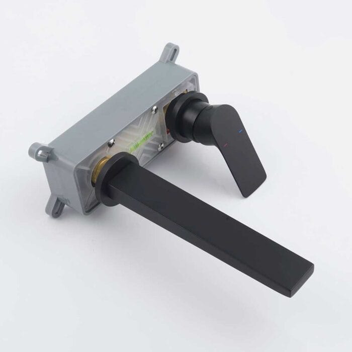 Black Hot & Cold Wall Mounted Bathroom Faucet - Image 11