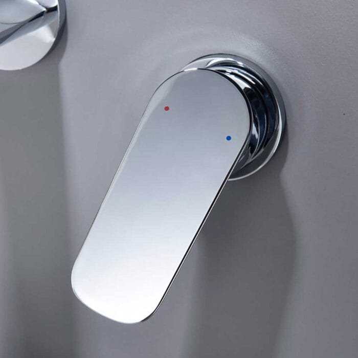 Chrome Hot & Cold Brass Wall Mounted Basin Faucet - Image 7