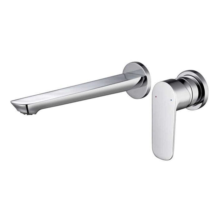 Chrome Hot & Cold Brass Wall Mounted Basin Faucet