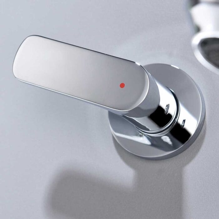 Chrome 2 Handle Wall Mounted Bathroom Faucet - Image 7