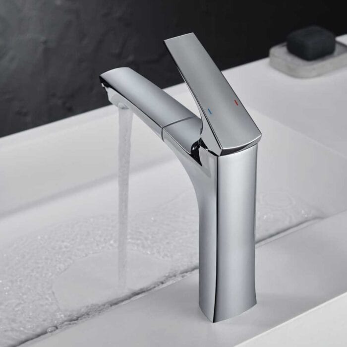 Chrome Pull Out Basin Faucet - Image 4