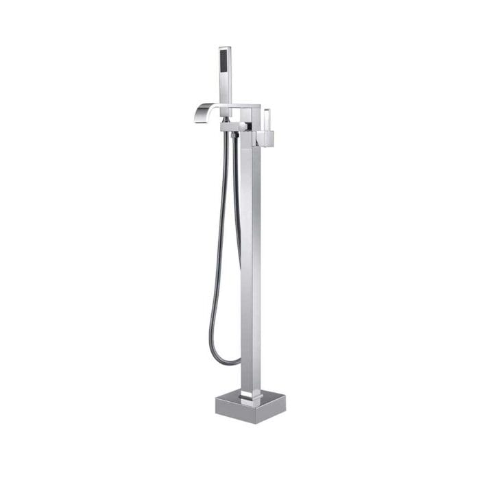 Chrome Waterfall Floor Standing Bathtub Faucets