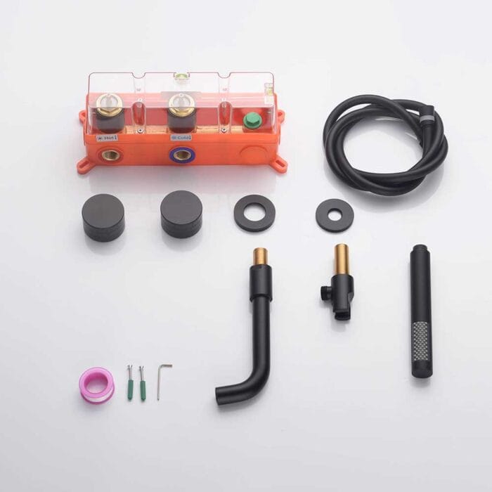 Black Wall Mounted Bathtub Faucet - Image 12