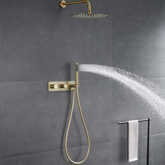Gold 2 Function Concealed  Shower Set - Image 5