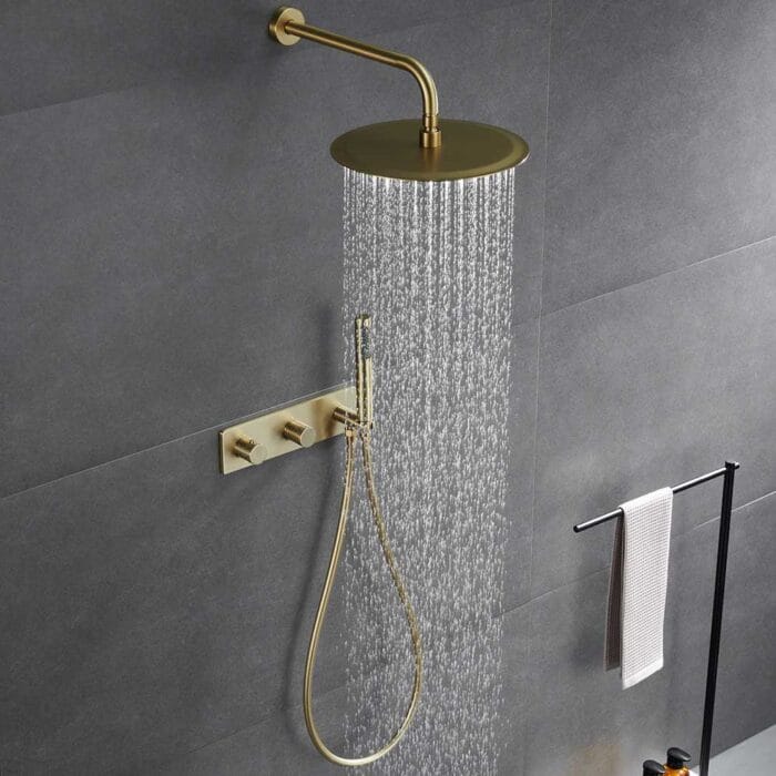 Gold 2 Function Concealed  Shower Set - Image 4