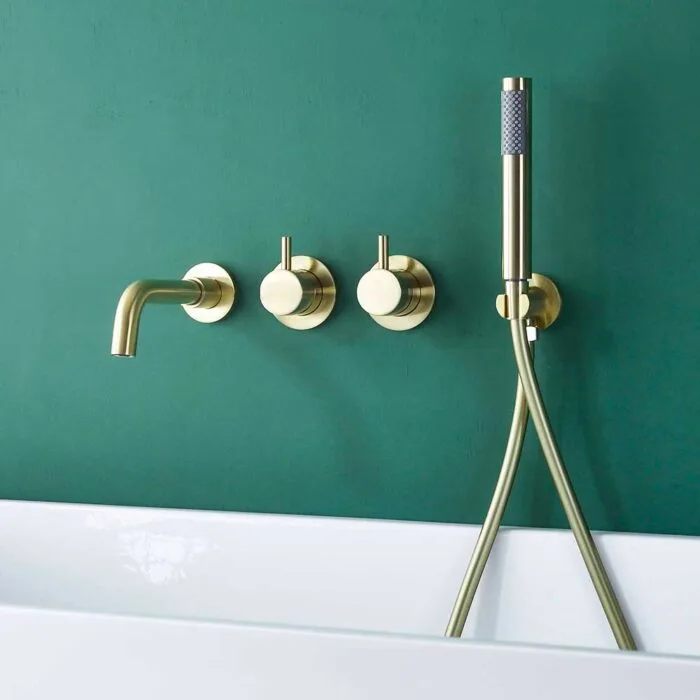 Gold Concealed Bathtub Faucet - Image 2