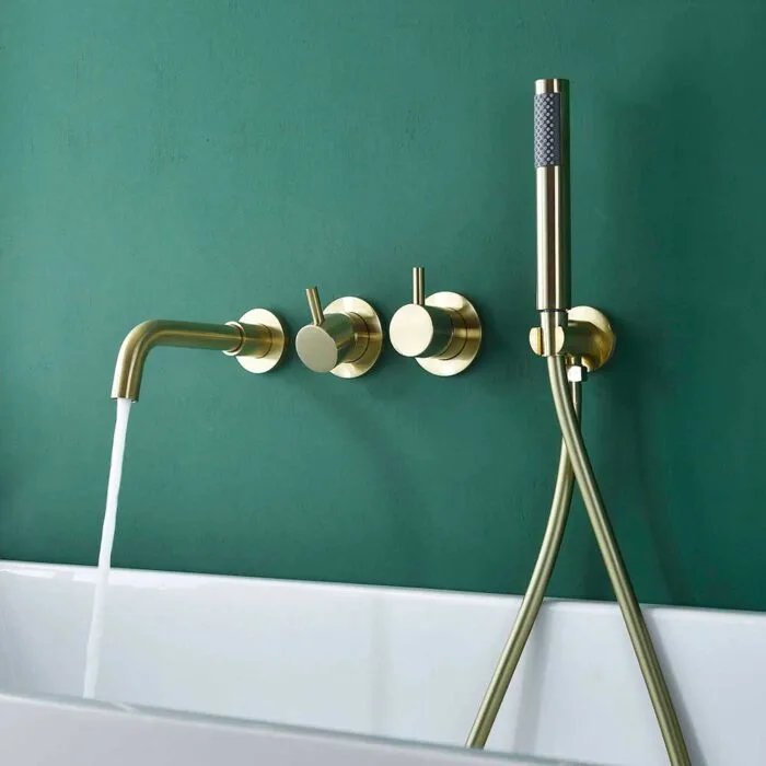 Gold Concealed Bathtub Faucet - Image 3