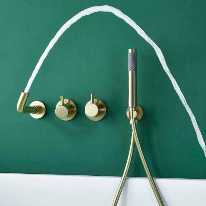Gold Concealed Bathtub Faucet - Image 5