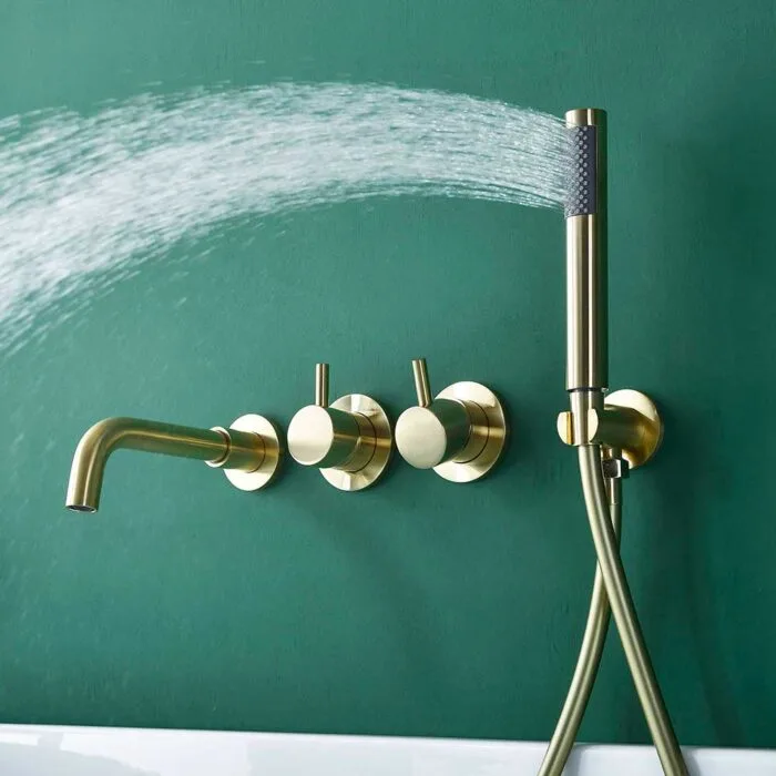 Gold Concealed Bathtub Faucet - Image 4