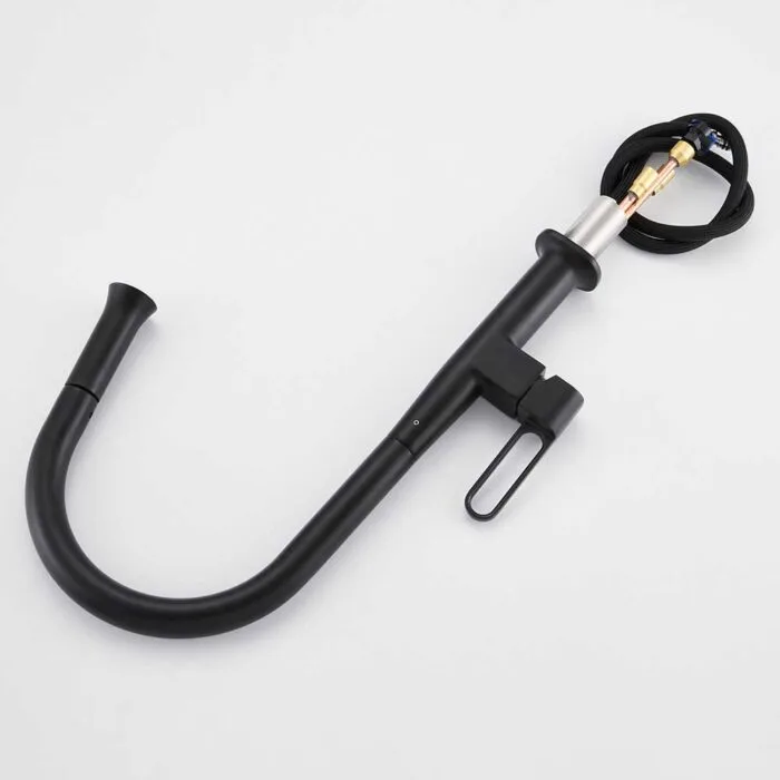 Black Hollow Handle Pull Down Kitchen Faucet - Image 10