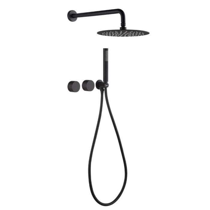 Black 2 Function Concealed  Shower Set