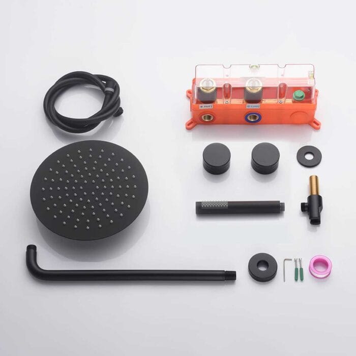 Black 2 Function Concealed  Shower Set - Image 11