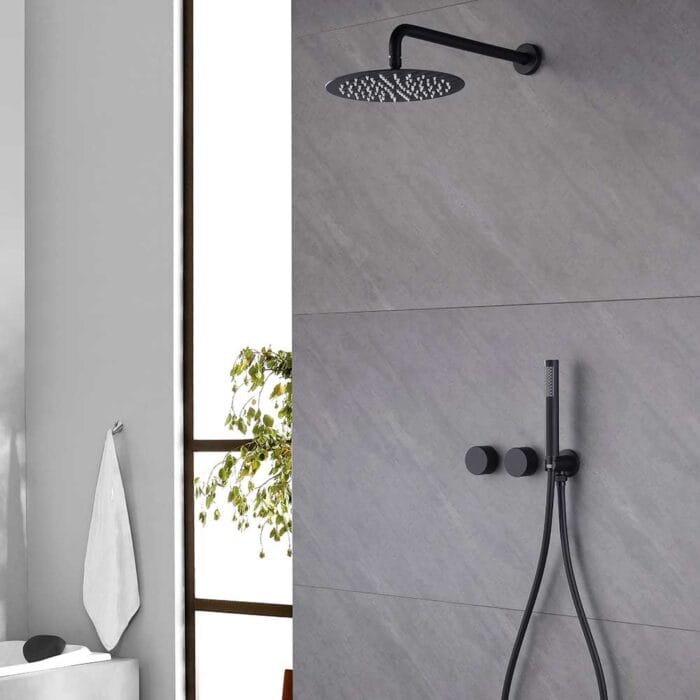 Black 2 Function Concealed  Shower Set - Image 5