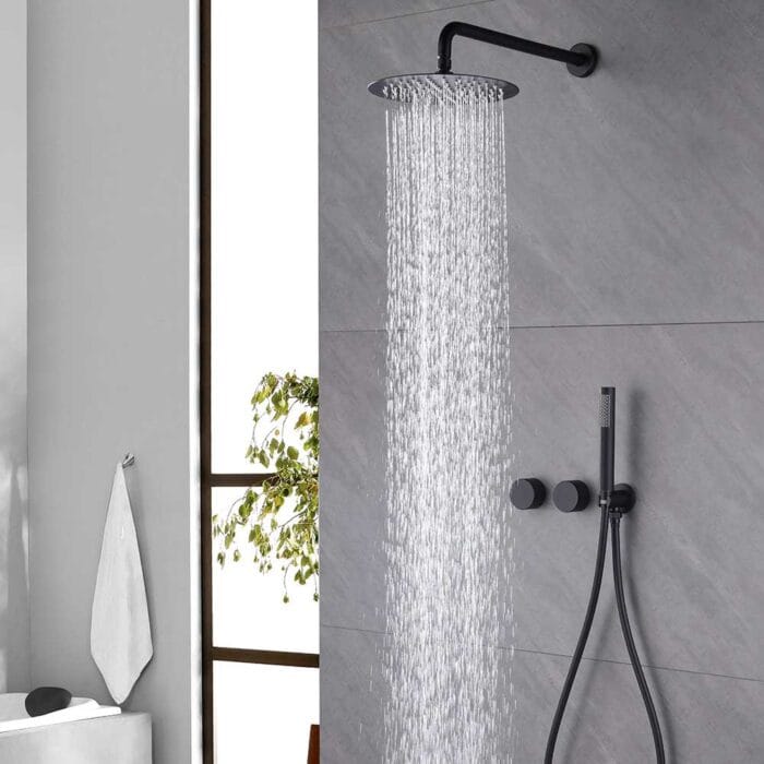 Black 2 Function Concealed  Shower Set - Image 2