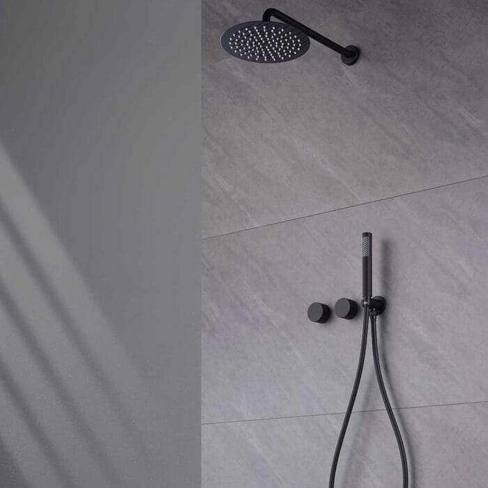 Black 2 Function Concealed  Shower Set - Image 3
