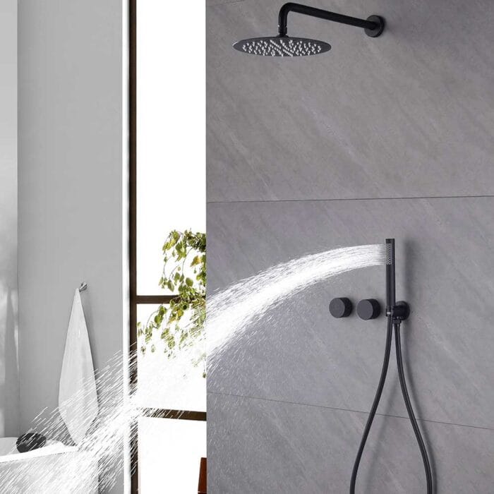 Black 2 Function Concealed  Shower Set - Image 4