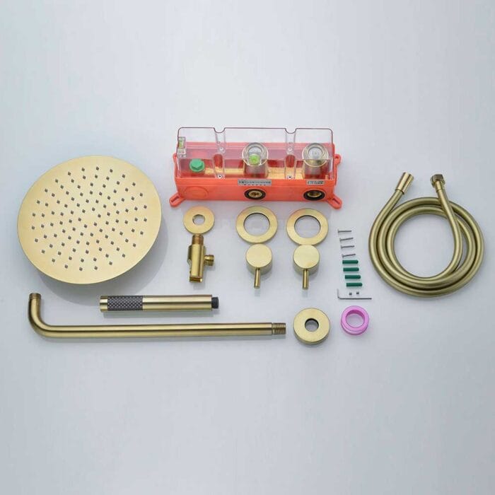 Gold Brass Concealed  Shower Set - Image 13