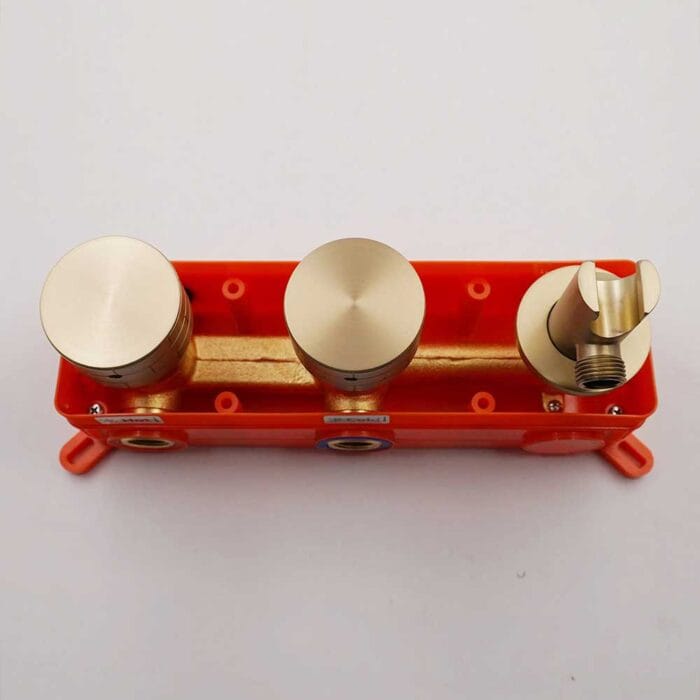 Gold Brass In Wall Concealed  Shower Set - Image 3