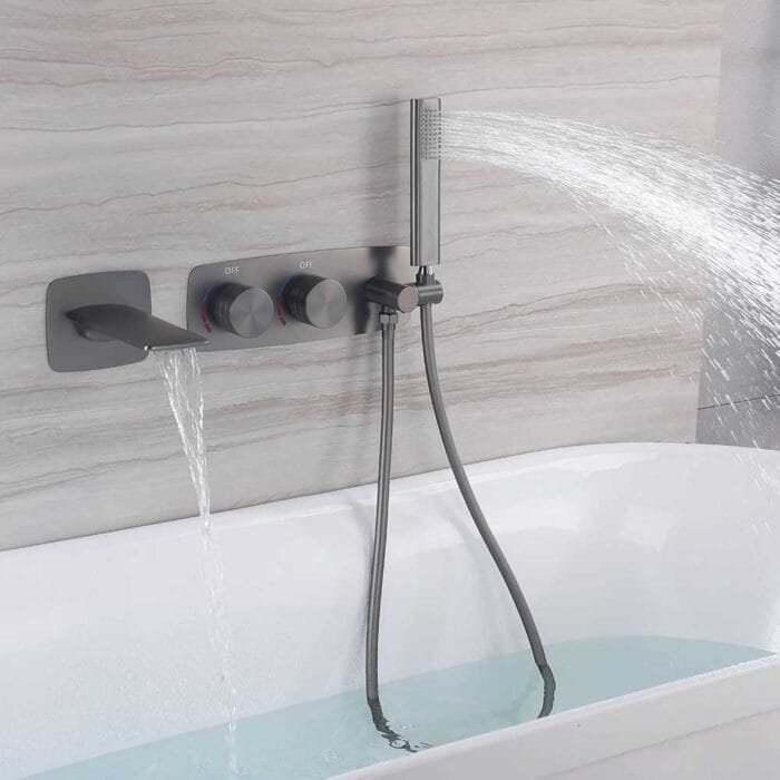 Gun Gary 2 Way Wall Mounted Bathtub Faucet - Image 2