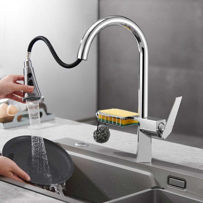 Chorm Pull Down Kitchen Faucet With Seat - Image 5