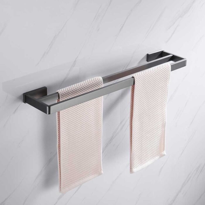 Gun Gary Metal Bathroom Double Towel Bar - Image 3