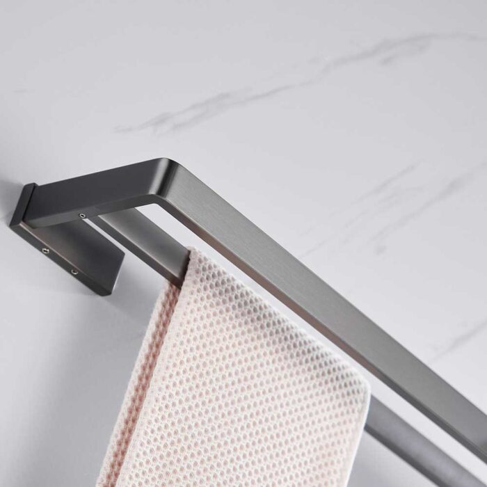 Gun Gary Metal Bathroom Double Towel Bar - Image 4