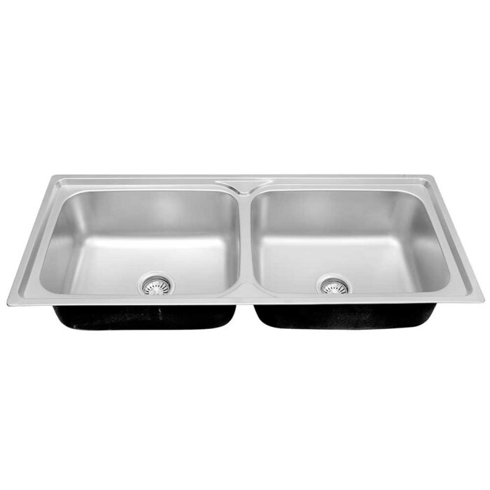 SUS201 Double Bowl Drawn Pressed Kitchen Sink